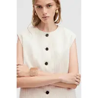AllSaints Payton Waistcoat Ivory White Taglia: 12 | Gilet Outlet | Donna | Bianco