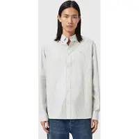 AllSaints Nolan Ls Shirt Jetstream White Taglia: M | Camicie Casual Outlet | Uomo | Bianco