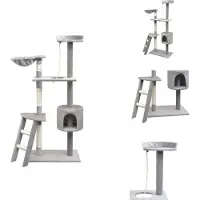 vidaXL Tiragraffi per gatti 150 cm grigio - Tiragraffi