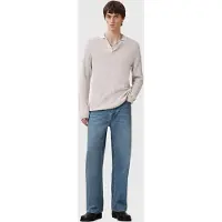 AllSaints Thoma Ls Polo Ecru White Taglia: XXL | Maglie a manica lunga Outlet | Uomo | Marrone