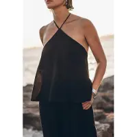 Mikuta The Black Halterneck Top Black Taglia: L | Magliette intime Outlet | Donna | Nero