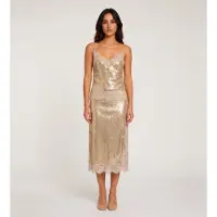 Marella per donna. 2623776011200 Gonna in tulle con paillettes Llring dorato (M), Oro, Bronzo