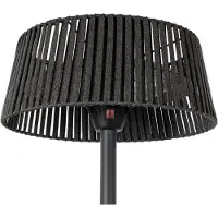 LUCANDE Riscaldatore radiante a colonna Pyravo, nero, 200 cm, alluminio, IP44