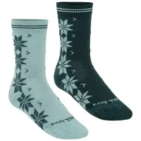 Kari Traa Women's Vinst Sock 2 Pack Calze merino Donna (39-41, turchese/blu)