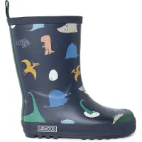 Liewood Stivale di gomma navy / senape / verde / bianco