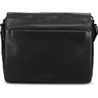 Jost Glasgow Cartella Protezione RFID Vera Pelle 34 cm Vano porta PC nero