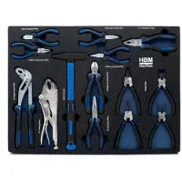 HBM inserto con set di pinze, martello, 14 pezzi