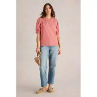 White Stuff Blair Broderie Neck Top Mid Pink Taglia: 24 | Magliette intime Outlet | Donna | Rosa