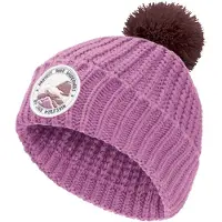 Jack Wolfskin Kid's Pompom Badge Beanie Berretto Bambini (S - 48 - 51 cm, lilla/fuchsia)