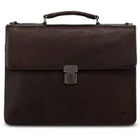 Jost Glasgow Cartella Protezione RFID Vera Pelle 40 cm Vano porta PC marrone