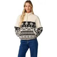 Rip Curl Women's Bossa Nova 1/4 Zip Polarfleece Pullover in pile Donna (L, beige)