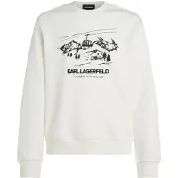 Karl Lagerfeld Felpa 'Après Ski Club' crema / nero