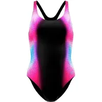 Speedo Women's Print Medalist Swimsuit Costume intero Donna (44, blu)