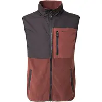 Iriedaily Auf Deck Fleece Vest Gilet in pile Uomo (M, rosso)