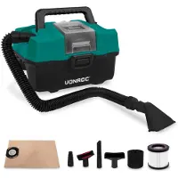 Vonroc Aspiratore portatile multifunzione 20V | Accessori inclusi - batteria e caricatore rapido esclusi