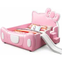 Xl Moebel Gmbh Letto per bambini rosa con scaletta e scivolo. Letto a tema Hello Kitty per bambine