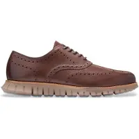 Cole Haan per uomo. C45383 Scarpe in Pelle Zerogrand Remastered Wingtip Oxford marrone (44), Basso, Stringhe, Casual, Classico