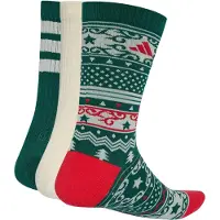 Adidas Christmas Graphic Crew Sock 3 Pair Pack Calze casual Uomo (46-48, variopinto)