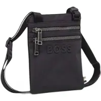 BOSS per uomo. 50567761 Borsa Catch 3.0 Zip nera (OSFA), Nero, Casual, Polister riciclato