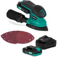 Vonroc Levigatrice palmare 20V – 2.0Ah |Incl. 2 Batterie e caricatore rapido