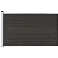 vidaXL Elemento di recinzione in WPC 175x105 cm nero