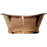 Casa Padrino Luxury Art Nouveau Copper Bathtub 170 x 72 x H. 71 cm Freestanding Retro Bathtub - Rustic Copper Bathroom Furniture