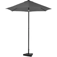 Vonroc Ombrellone Torbole - Ø200cm - Ombrellone Premium - Grigio | Include base in cemento di 20 kg.