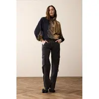 Summum Woman Bow Tie Top Border Print Camel Brown Taglia: 46 | Maglie a manica lunga Outlet | Donna | Marrone