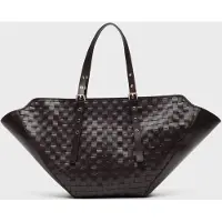 Núnoo Nora Braided Florence Chocolate W. Gold Taglia: OS | Borse a mano Outlet | Unisex | Marrone