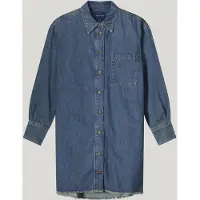 Summum Woman Denim Shirt Dress Light Cotton Twill Bleached Denim Taglia: 36 | Abiti in T-Shirt Outlet | Donna | Blu