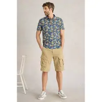 White Stuff Bamboo Leaves Printed Polo Blue Print Taglia: S | Polo Outlet | Uomo | Blu