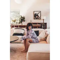 Mikuta The Striped Knitted Low Back Longsleeve Dress White Taglia: S | Maxi abiti Outlet | Donna | Bianco
