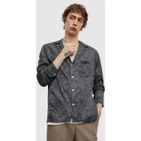 AllSaints Nidaros Ls Shirt Black Taglia: XL | Camicie Casual Outlet | Uomo | Nero
