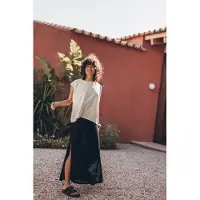 Mikuta The Black Long Knitted Skirt Black Taglia: XL | Maxi gonne Outlet | Donna | Nero