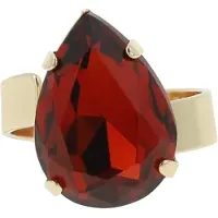 Otazu Classic Drop Ring Smoked Topaz Red Taglia: OS | Anelli Outlet | Donna | Rosso