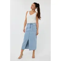 Esqualo Skirt Maxi Embellished Jeans Blue Taglia: 36 | Maxi gonne Outlet | Donna | Blu