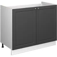 Vicco Mobile lavello cucina Fame-Line Oro-antracite rustico/Bianco 100 cm senza piano di lavoro, Model 61586