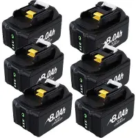 OEM Batteria ricaricabile al litio, capacità di 8000 mAh, tensione di 18 V, confezione da 6 batterie da 8,0 Ah