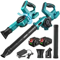 ONEVAN , soffiatore a batteria, 252 km/h, rotazione a 270°, con 2 batterie – colore blu