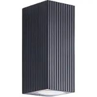 Brilliant 40916/06 Jelani, applique da esterno, alluminio/plastica/vetro, colore nero. Adatta per lampade a LED