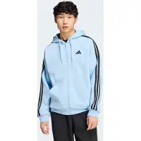 Adidas Essentials 3-Stripes Fleece Full-Zip Hoodie Felpa con cappuccio Uomo (L, blu)