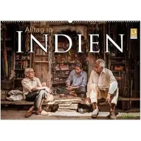 CALVENDO Calendario da parete 2024, formato DIN A2 orizzontale, "Vita quotidiana in India": 12 scene della vita quotidiana indiana (: persone)