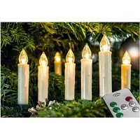 FHS Set di candele LED per albero inn 10 Batt, interno, 10x1,5cmØ