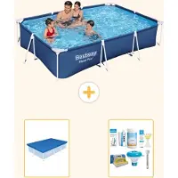 Bestway Steel Pro, piscina rettangolare - 300x201x66 cm - 3 pezzi - Modello S22713
