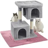 BellaFurn Albero per gatti - Tiragraffi - Ampia superficie di riposo - Stabile - 68 x 48 x 101 cm