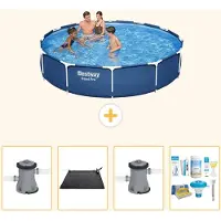 Bestway Steel Pro, piscina in acciaio, forma rotonda - 366x76 cm - composta da 5 parti, modello S22751