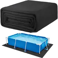 LTPRTZ Piscina Tappetino per terra - Protezione Sotterranea - Manutenzione Piscina - Anti-Puntura spessita - Versione quadrata - Grigio