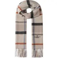 Hackett London per uomo. HM0400110 Sciarpa Plaid Logo beige (OSFA), Casual, Lana, Classico