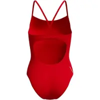 Speedo Women's Endurance+ Logo Thin Strap One Piece Costume intero Donna (34, rosso)