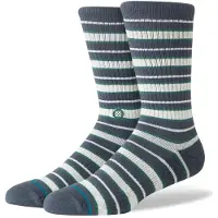 Stance Signature Stripe Crew Calze casual (43-47, grigio/blu)